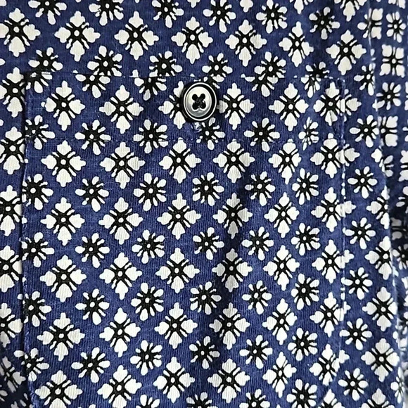 Rare J. Crew terry floral cotton camp collar shirt XXL NWOT - Picture 3 of 6